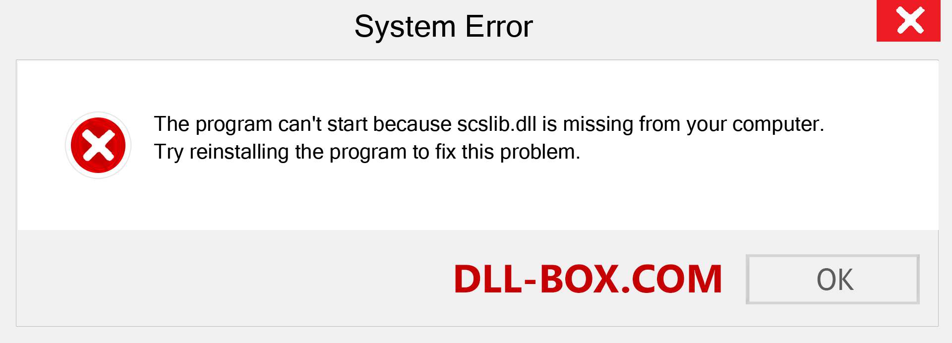  scslib.dll file is missing?. Download for Windows 7, 8, 10 - Fix  scslib dll Missing Error on Windows, photos, images
